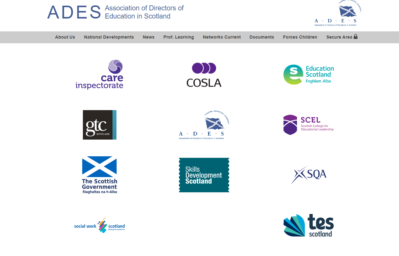 ADES Scotland website screenshot